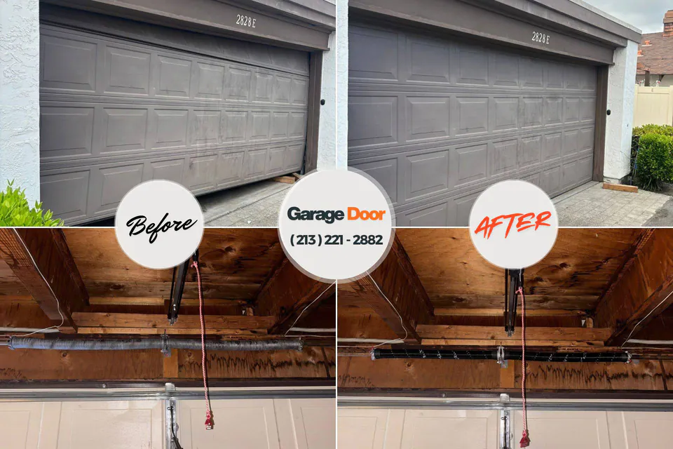 Before and after: garage door repair Cementon, PA